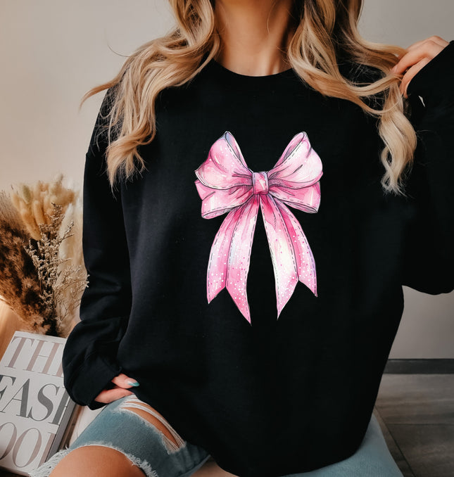 Coquette Pink Bow - Adult Crewneck Sweatshirt