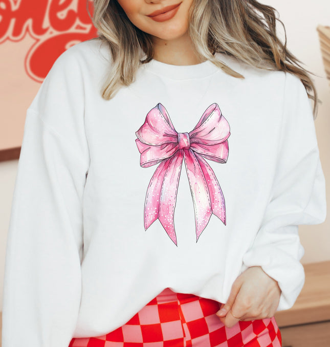 Coquette Pink Bow - Adult Crewneck Sweatshirt