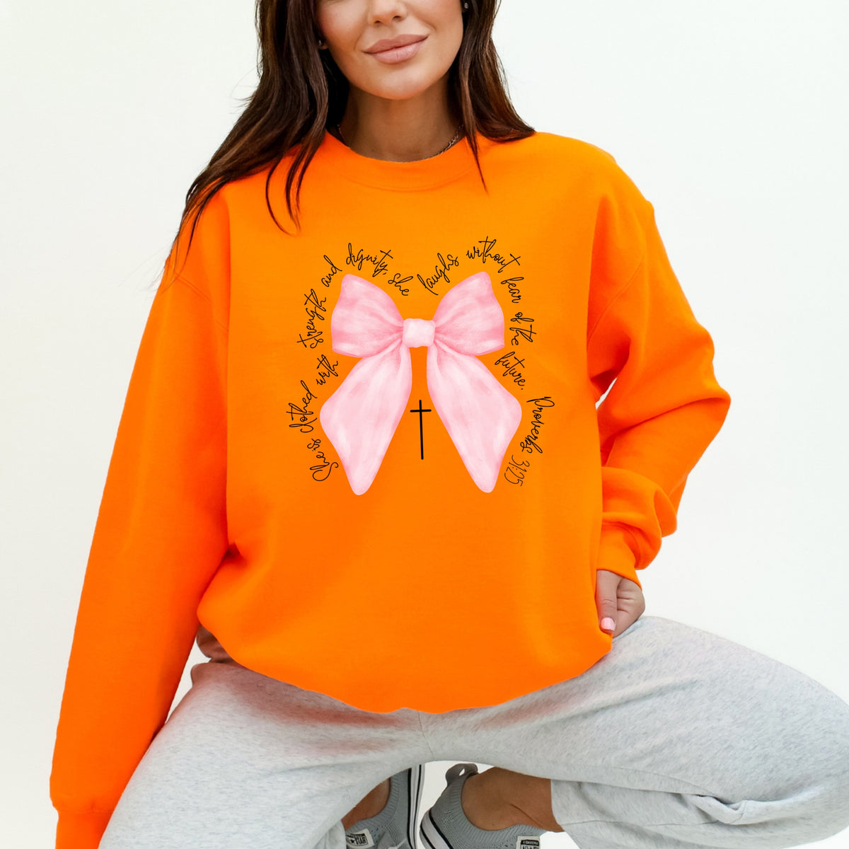 Bow Verse Light Pink - Crewneck Sweatshirt
