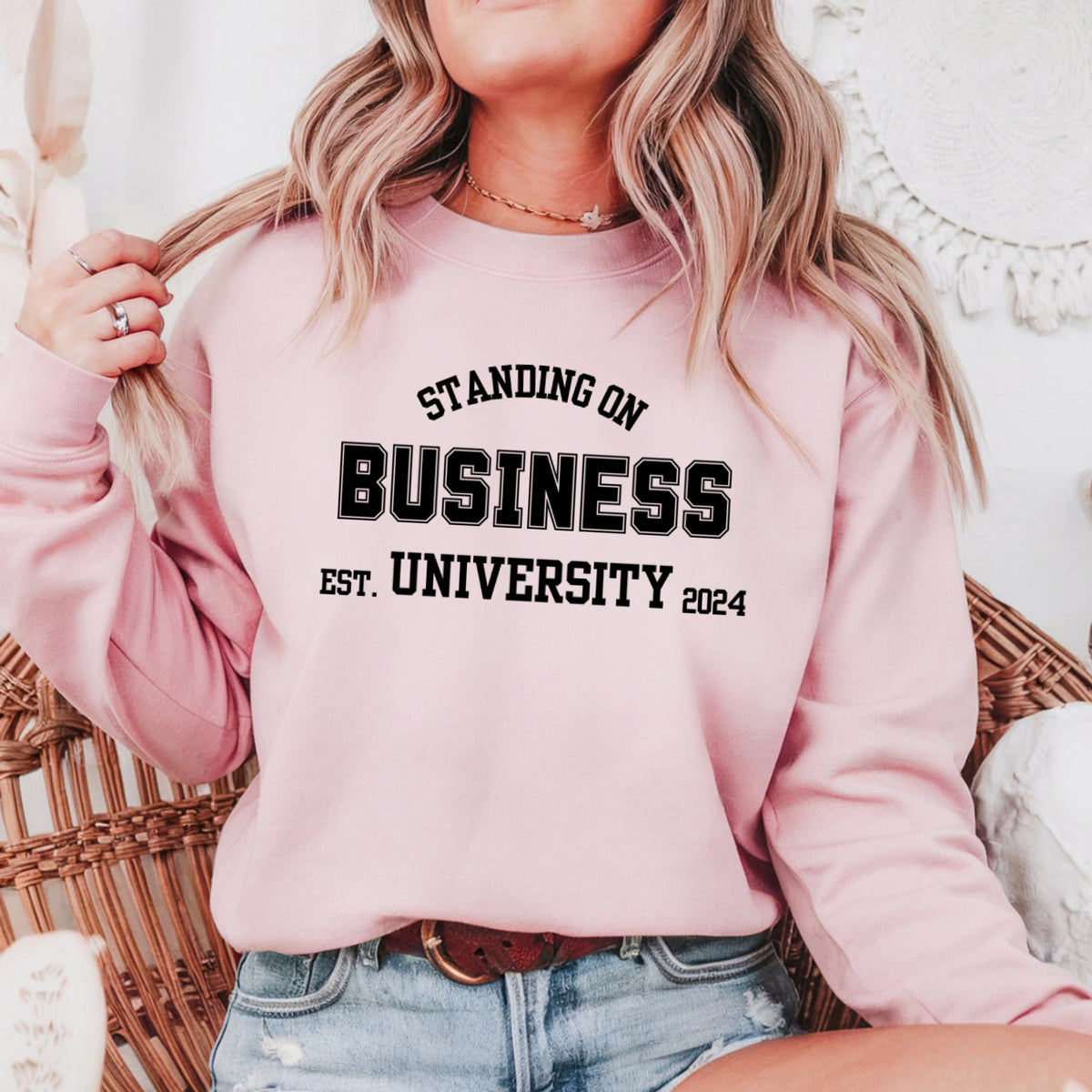 Standing On Business - Adult Crewneck Sweatshirt