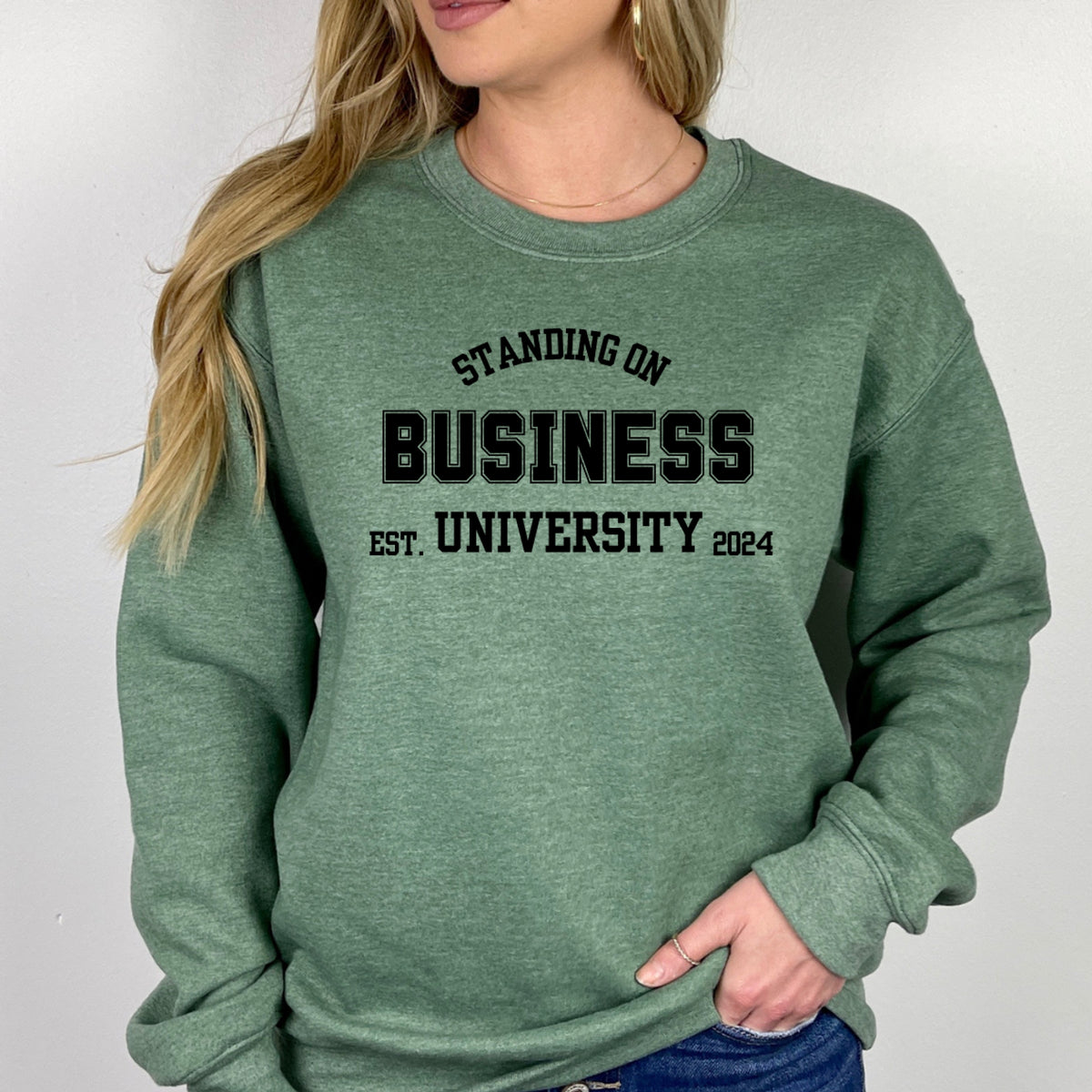 Standing On Business - Adult Crewneck Sweatshirt