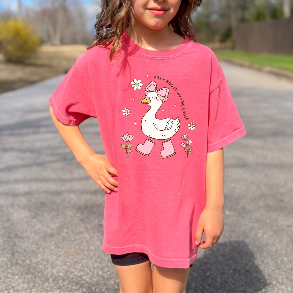 Silly Goose on the Loose Kids  - Youth Comfort Colors T-Shirt