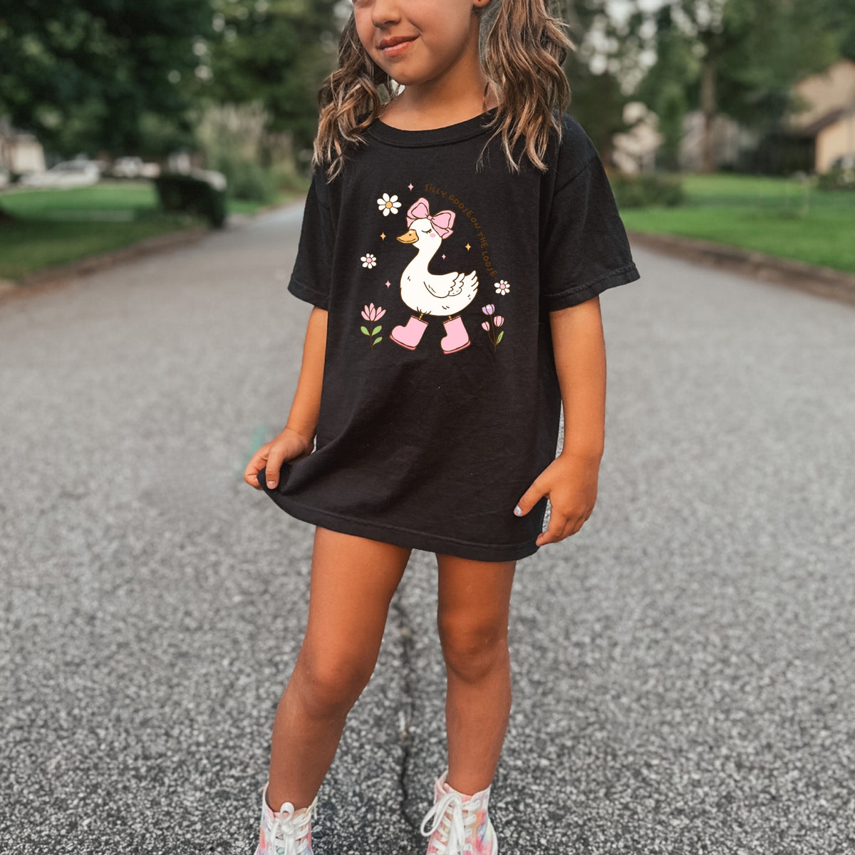 Silly Goose on the Loose Kids  - Youth Comfort Colors T-Shirt