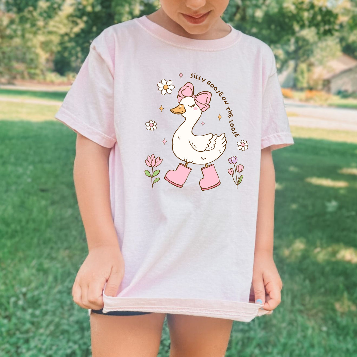 Silly Goose on the Loose  - Youth Comfort Colors T-Shirt