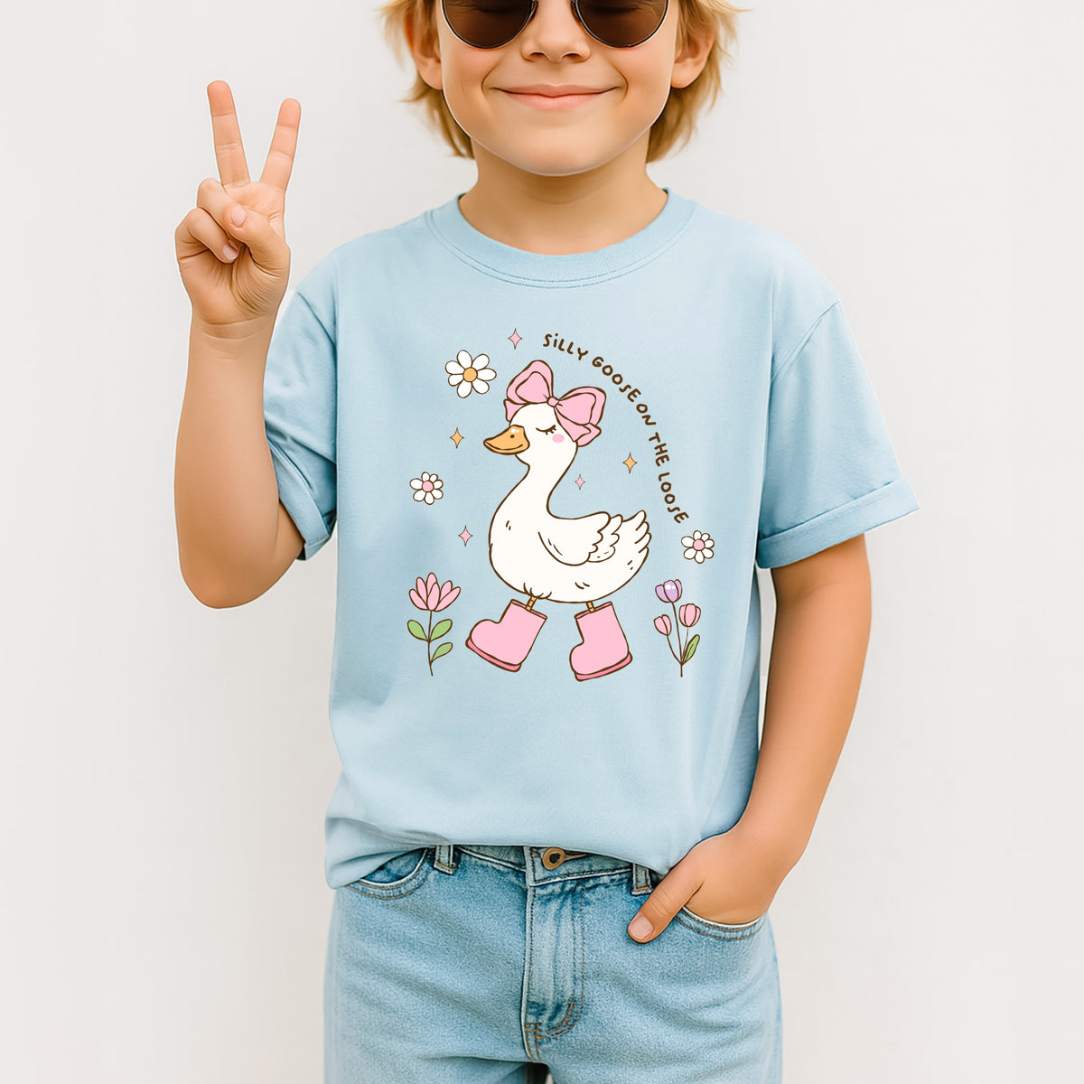 Silly Goose on the Loose Kids  - Youth Comfort Colors T-Shirt