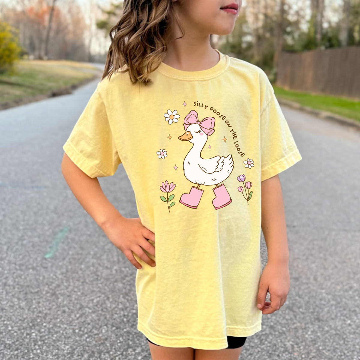 Silly Goose on the Loose Kids  - Youth Comfort Colors T-Shirt