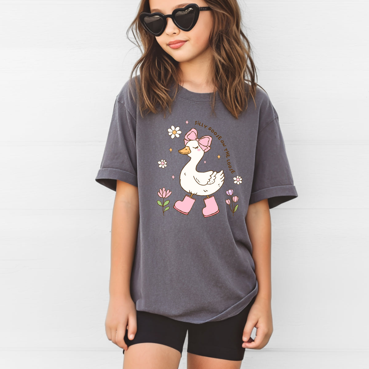 Silly Goose on the Loose  - Youth Comfort Colors T-Shirt