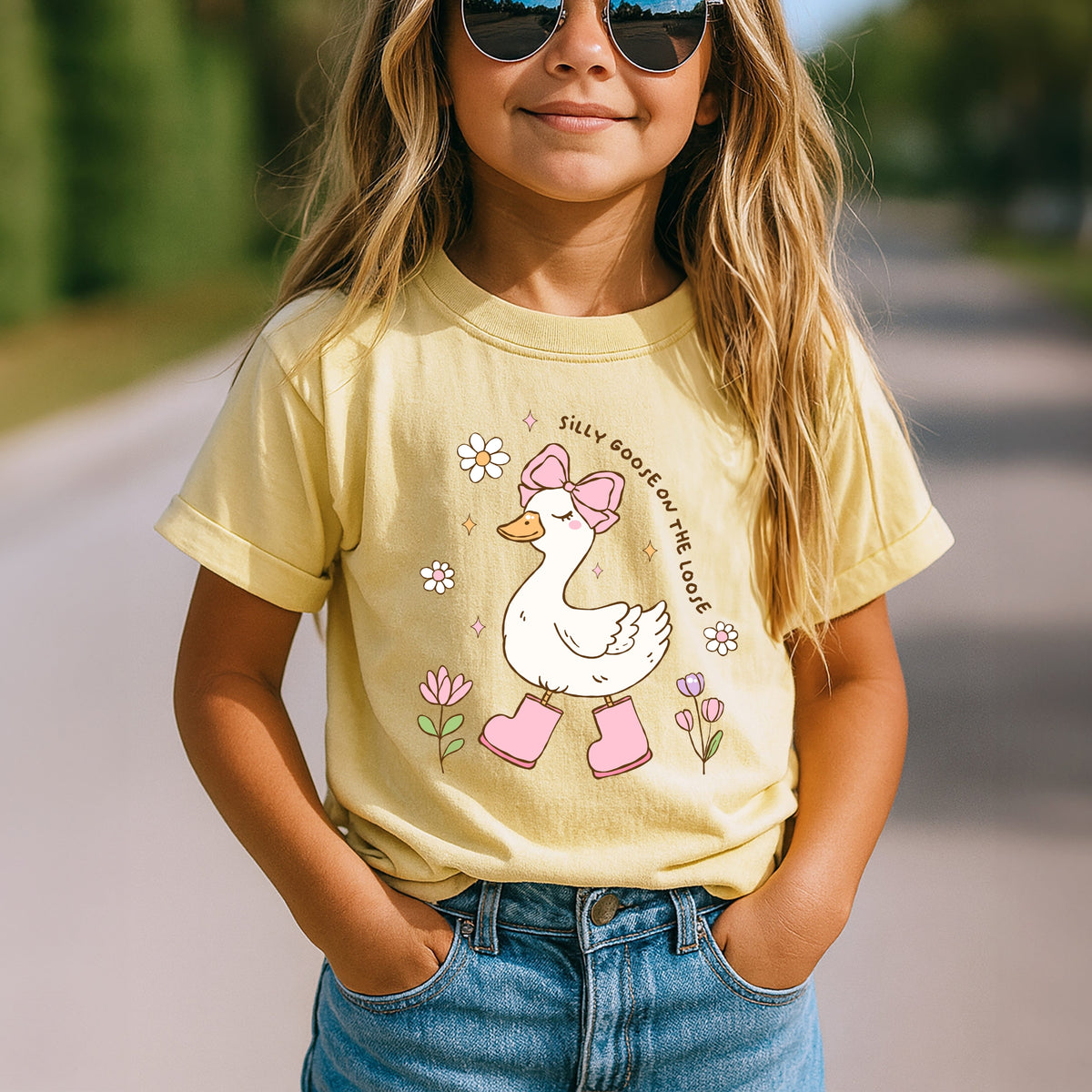 Silly Goose on the Loose  - Youth Comfort Colors T-Shirt