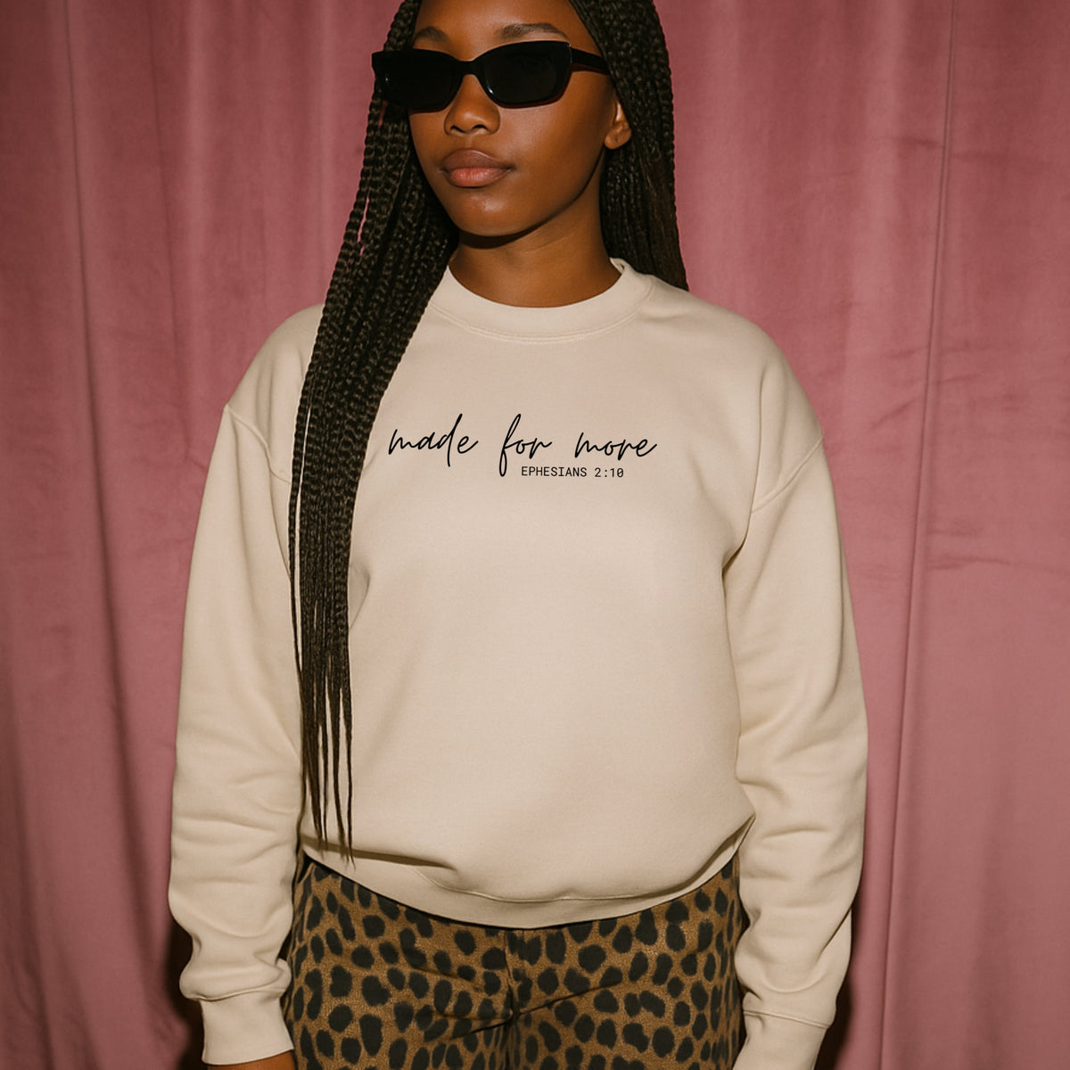 Made For More Ephesians 2:10 - Adult Crewneck Sweatshirt