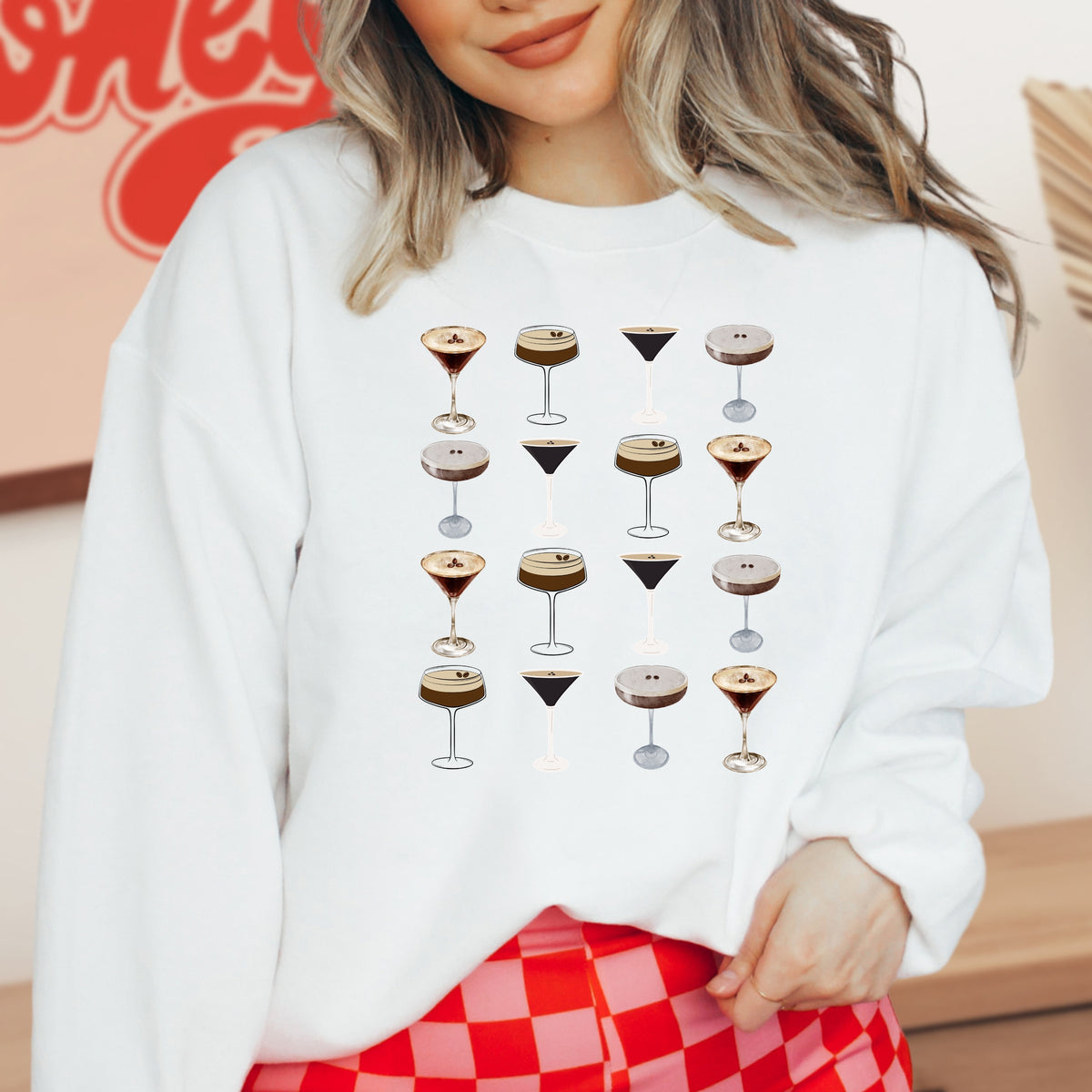 Espresso Martini Shots - Adult Crewneck Sweatshirt