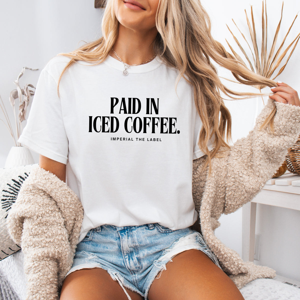 Paid In Ice Coffee - Adult  Comfort Colors T-Shirt