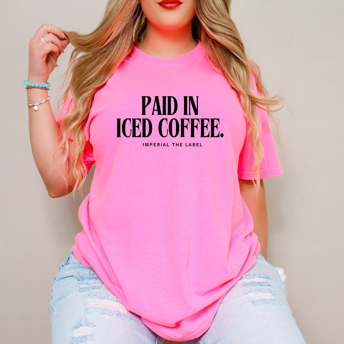 Paid In Ice Coffee - Adult  Comfort Colors T-Shirt