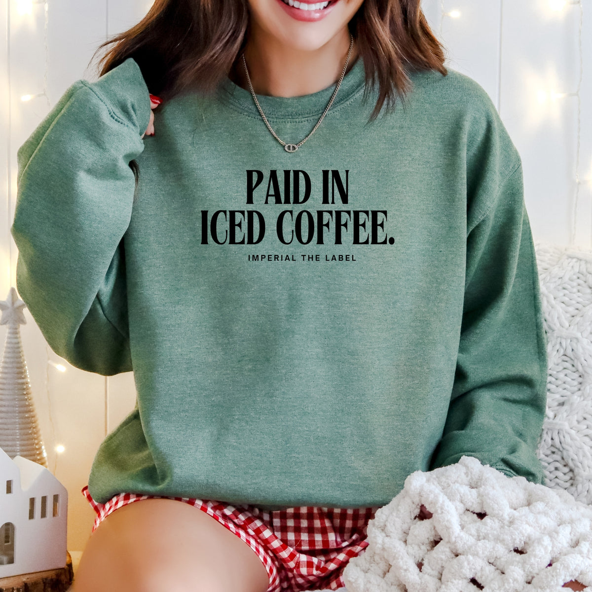 Paid In Ice Coffee - Adult Crewneck Sweatshirt