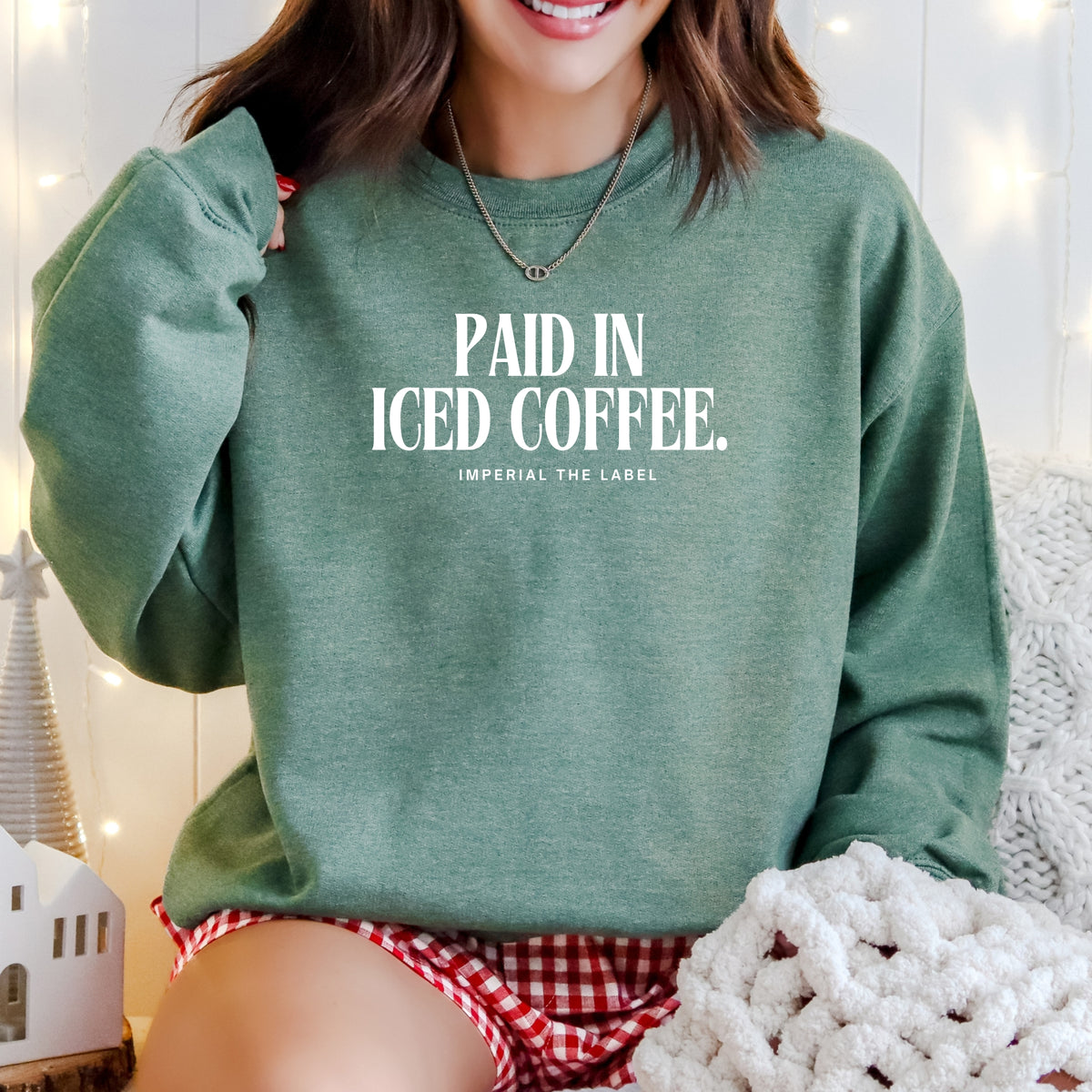 Paid In Ice Coffee - Adult Crewneck Sweatshirt