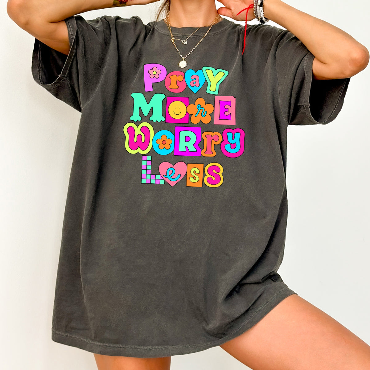 Pray More Worry Less - Adult Comfort Colors T-Shirt