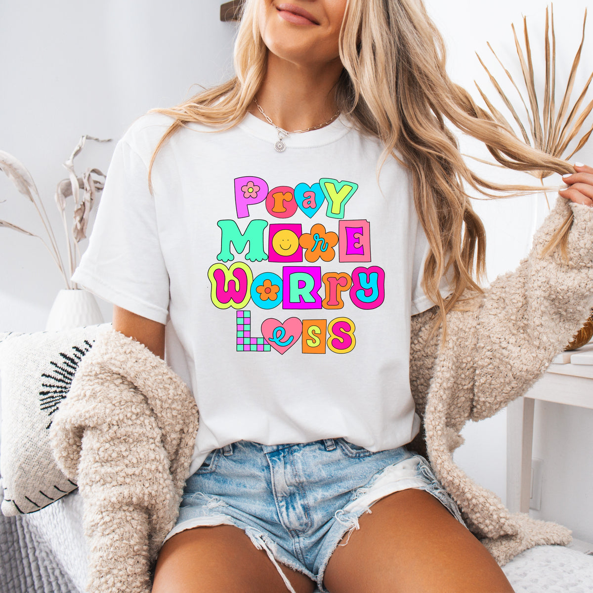 Pray More Worry Less - Adult Comfort Colors T-Shirt
