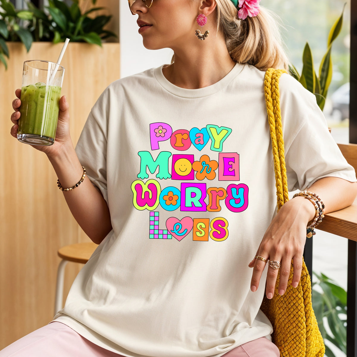 Pray More Worry Less - Adult Comfort Colors T-Shirt