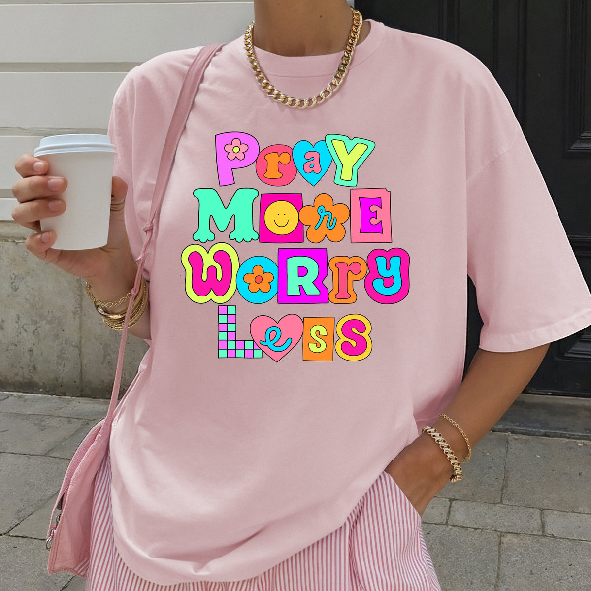 Pray More Worry Less - Adult Comfort Colors T-Shirt