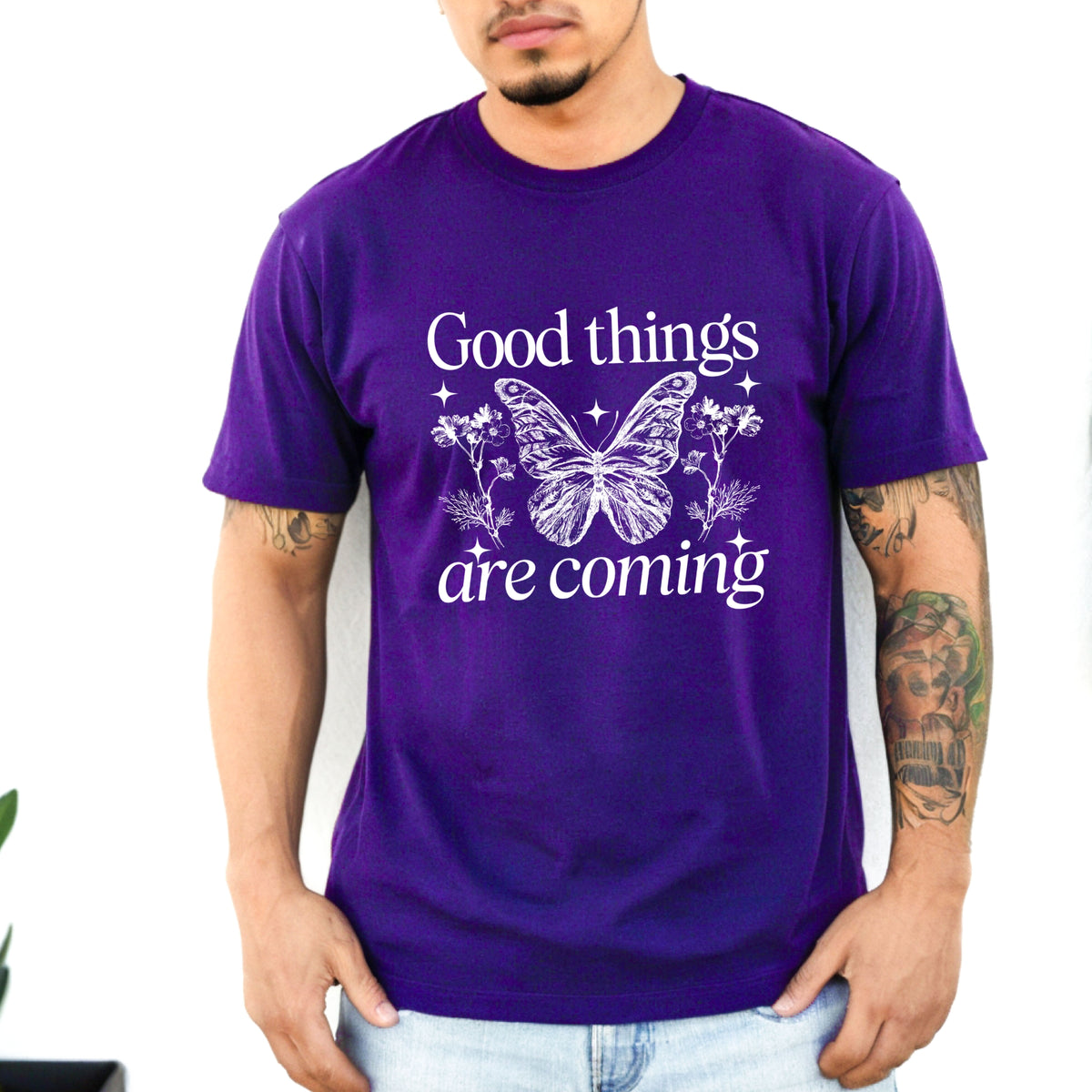 Good Things Are Coming Printed Shirt – Good Vibes Only Tee, Hope and Healing Quote, Inspirational Gift Tee - Softstyle 100% Cotton T-Shirt – Comfy Unisex Fit, Premium Quality Tee