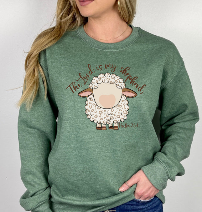 The Lord Is My Shepherd Psalm 23:1 - Adult Crewneck Sweatshirt