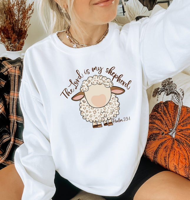 The Lord Is My Shepherd Psalm 23:1 - Adult Crewneck Sweatshirt