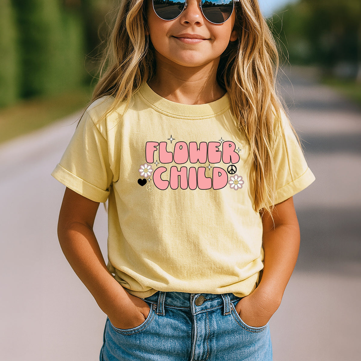Flower Child Kids – Youth Comfort Colors T-Shirt
