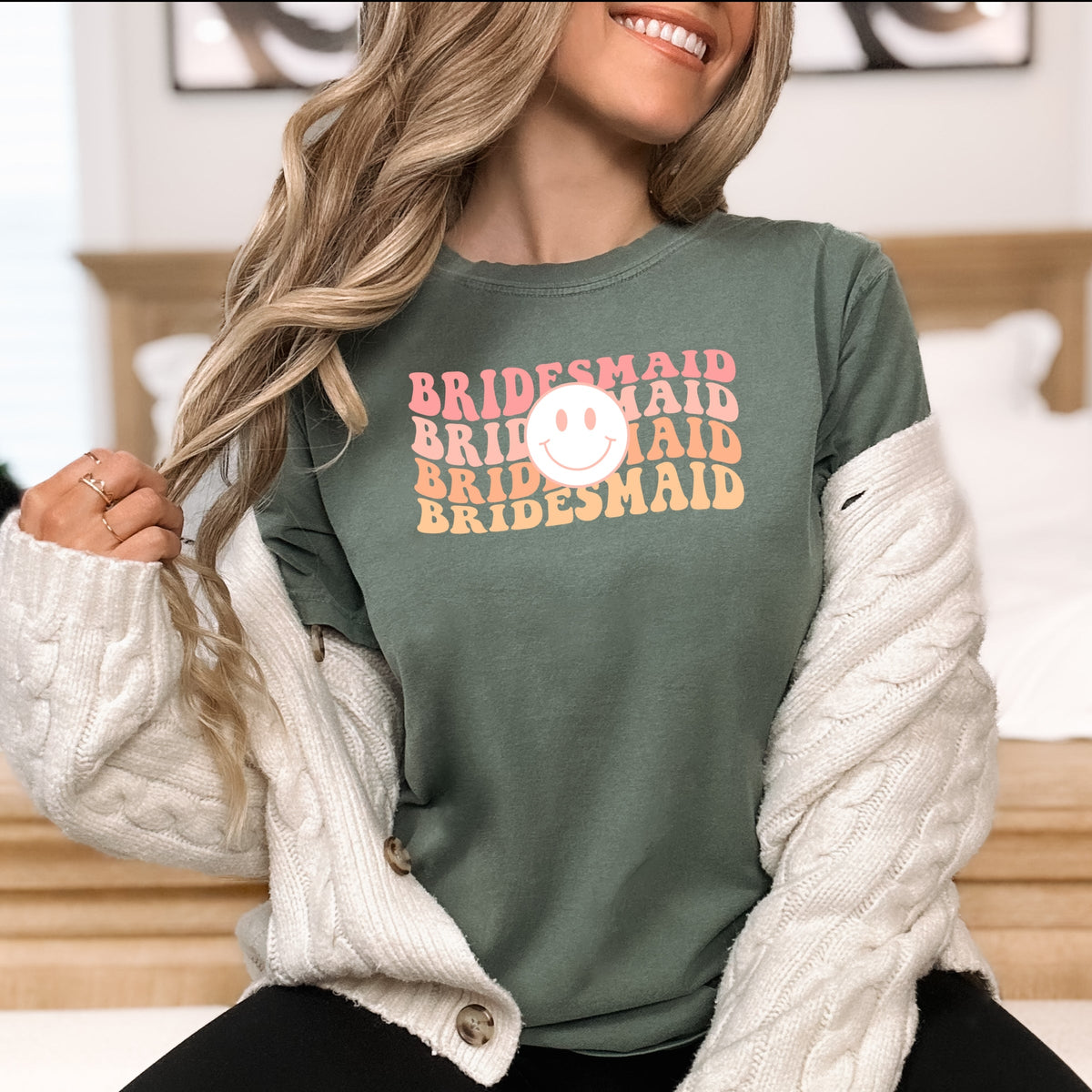 Bridesmaid Printed Comfort Colors T-Shirt 
