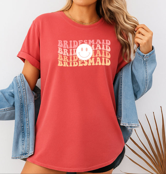 Bridesmaid Printed Comfort Colors T-Shirt 
