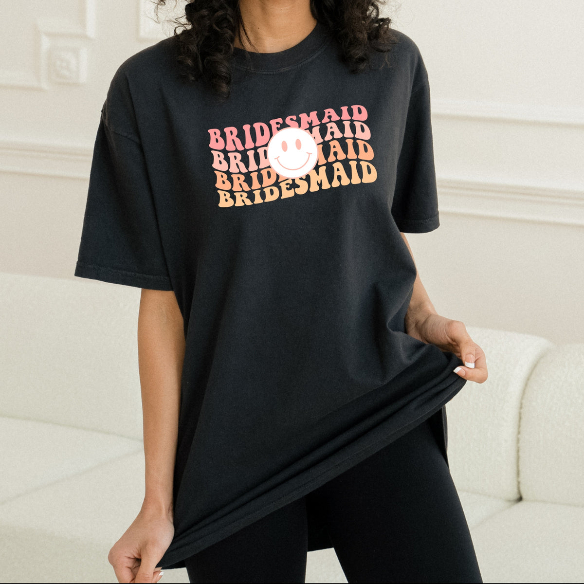 Bridesmaid Printed Comfort Colors T-Shirt 