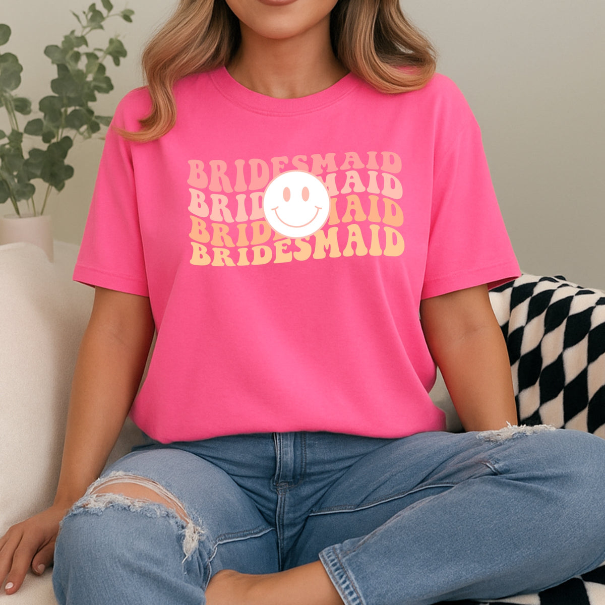 Bridesmaid Printed Comfort Colors T-Shirt 