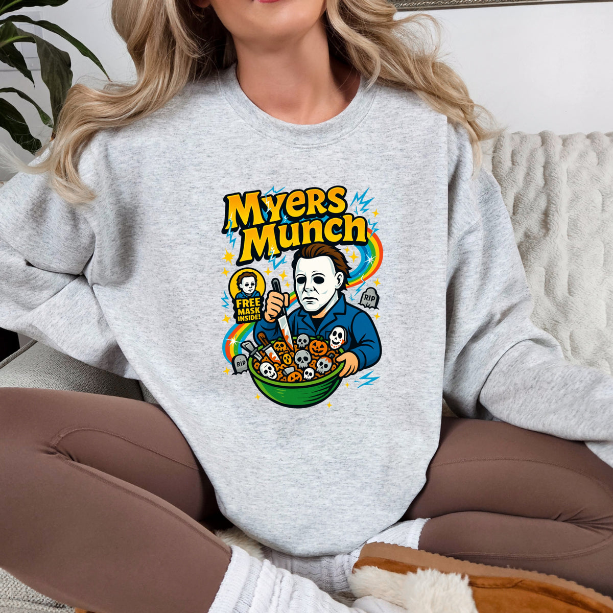 Halloween Myers Munch - Adult Crewneck Sweatshirt