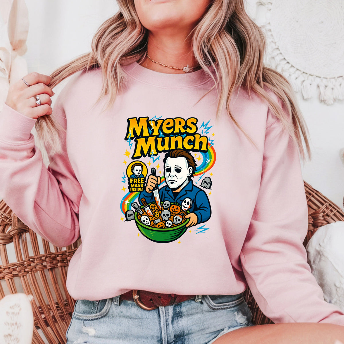 Halloween Myers Munch - Adult Crewneck Sweatshirt