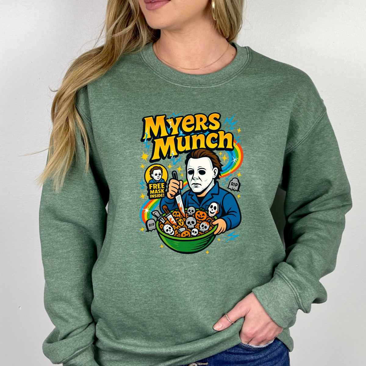 Halloween Myers Munch - Adult Crewneck Sweatshirt