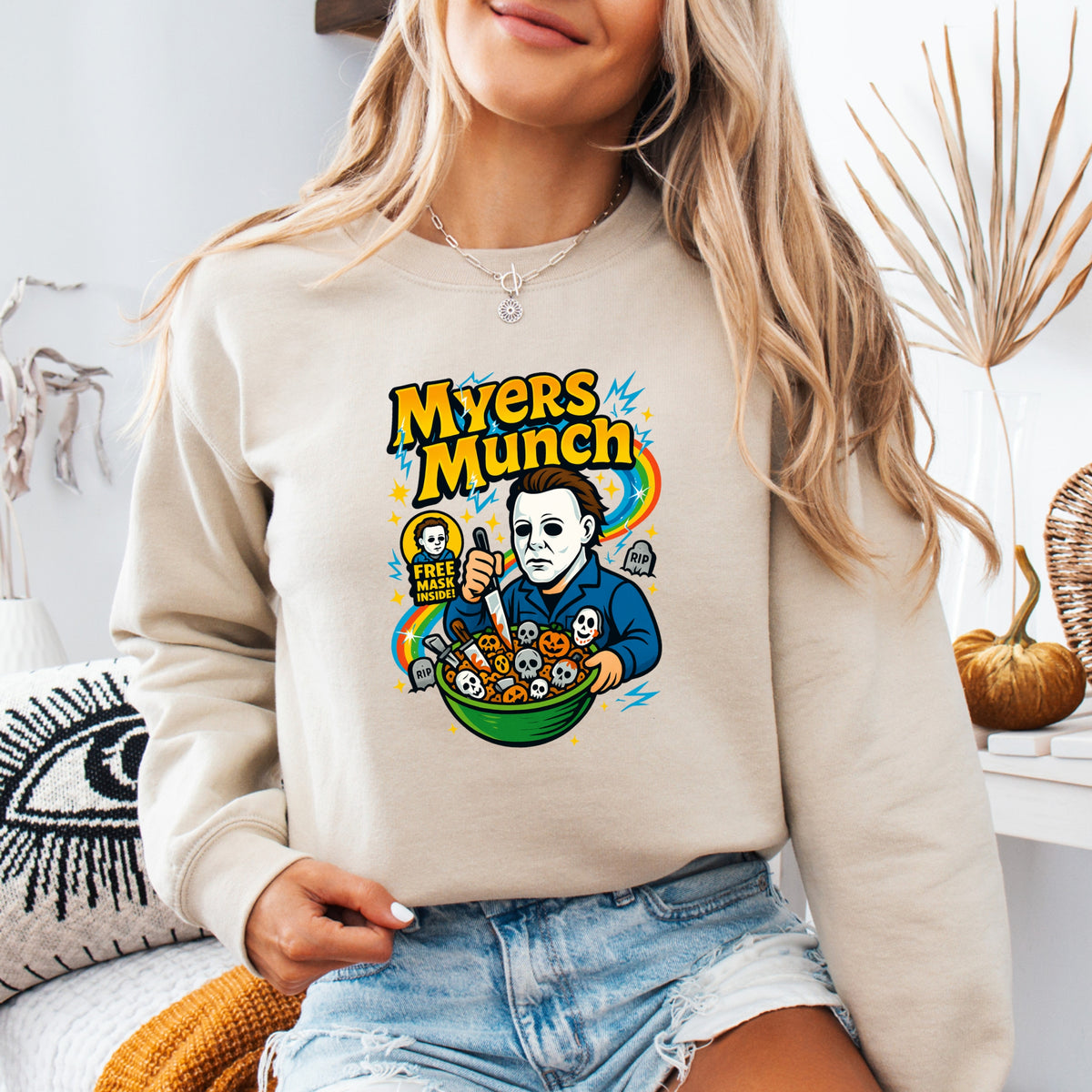 Halloween Myers Munch - Adult Crewneck Sweatshirt