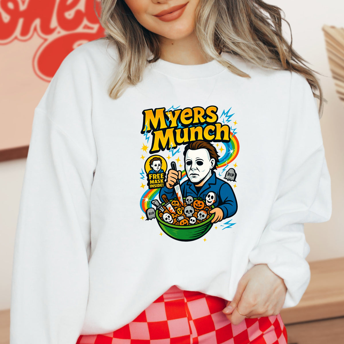 Halloween Myers Munch - Adult Crewneck Sweatshirt