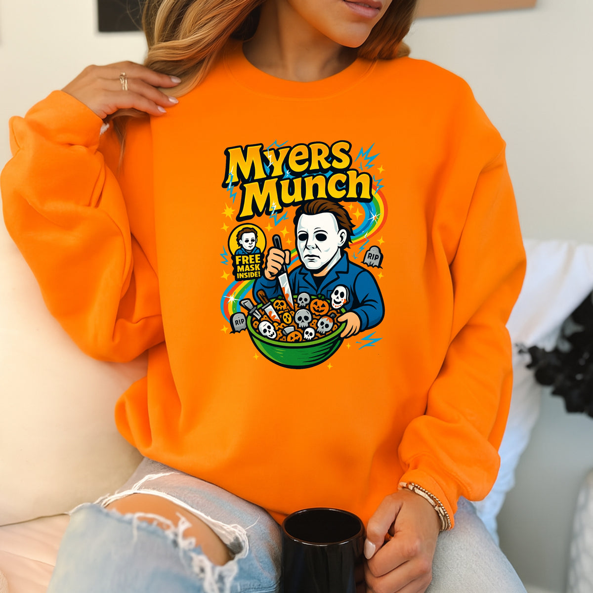 Halloween Myers Munch - Adult Crewneck Sweatshirt