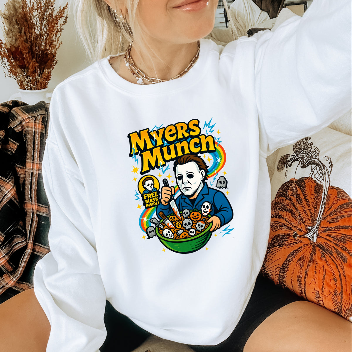 Halloween Myers Munch - Adult Crewneck Sweatshirt