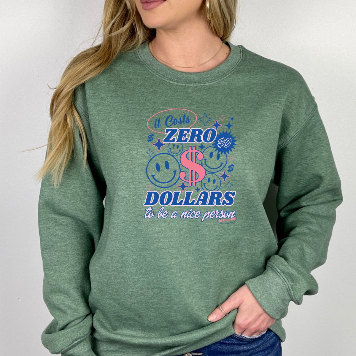 Be a Nice Person Printed Crewneck Sweatshirt