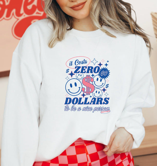 Be a Nice Person Printed Crewneck Sweatshirt