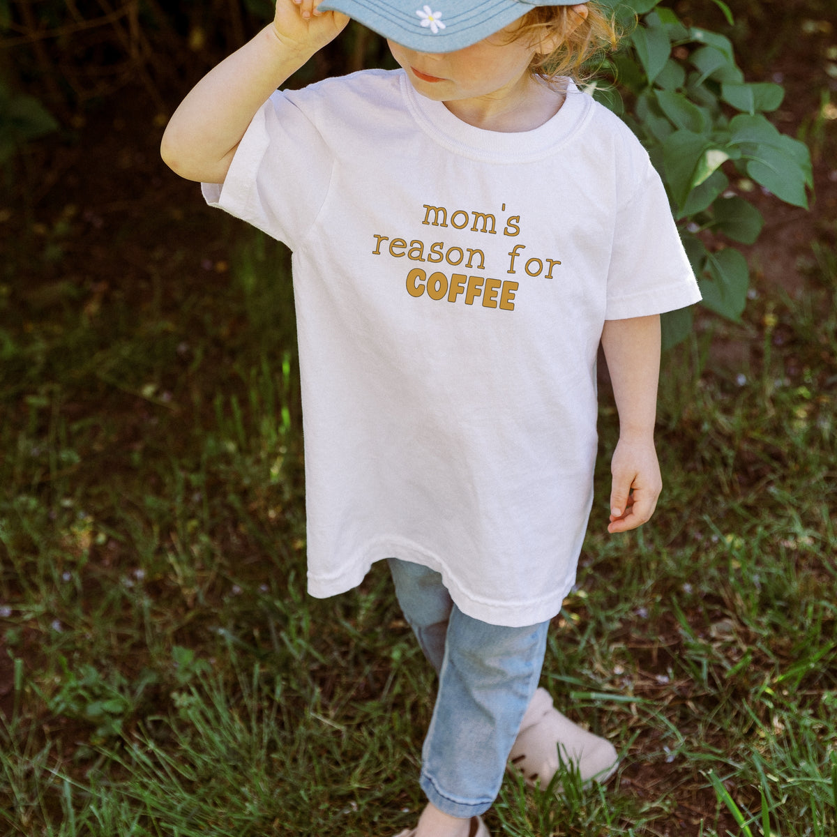 Mom’s Reason for Coffee – Funny Mom Shirt, Gift for Coffee Lovers, Motherhood Tee - Youth Comfort Colors T-shirt
