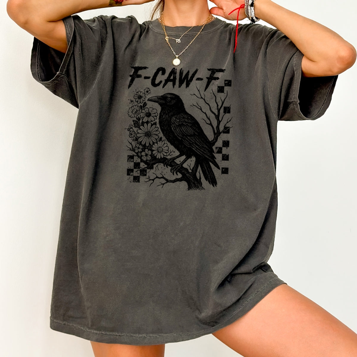 F-Caw-F funny Halloween humor  Printed Comfort Colors T-Shirt 