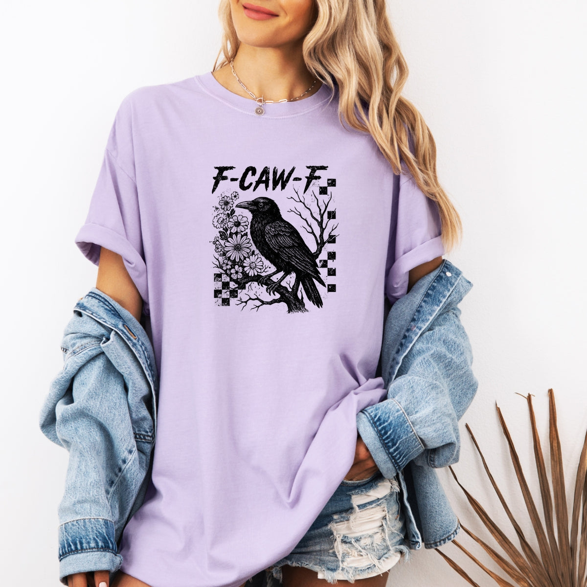 F-Caw-F funny Halloween humor  Printed Comfort Colors T-Shirt 