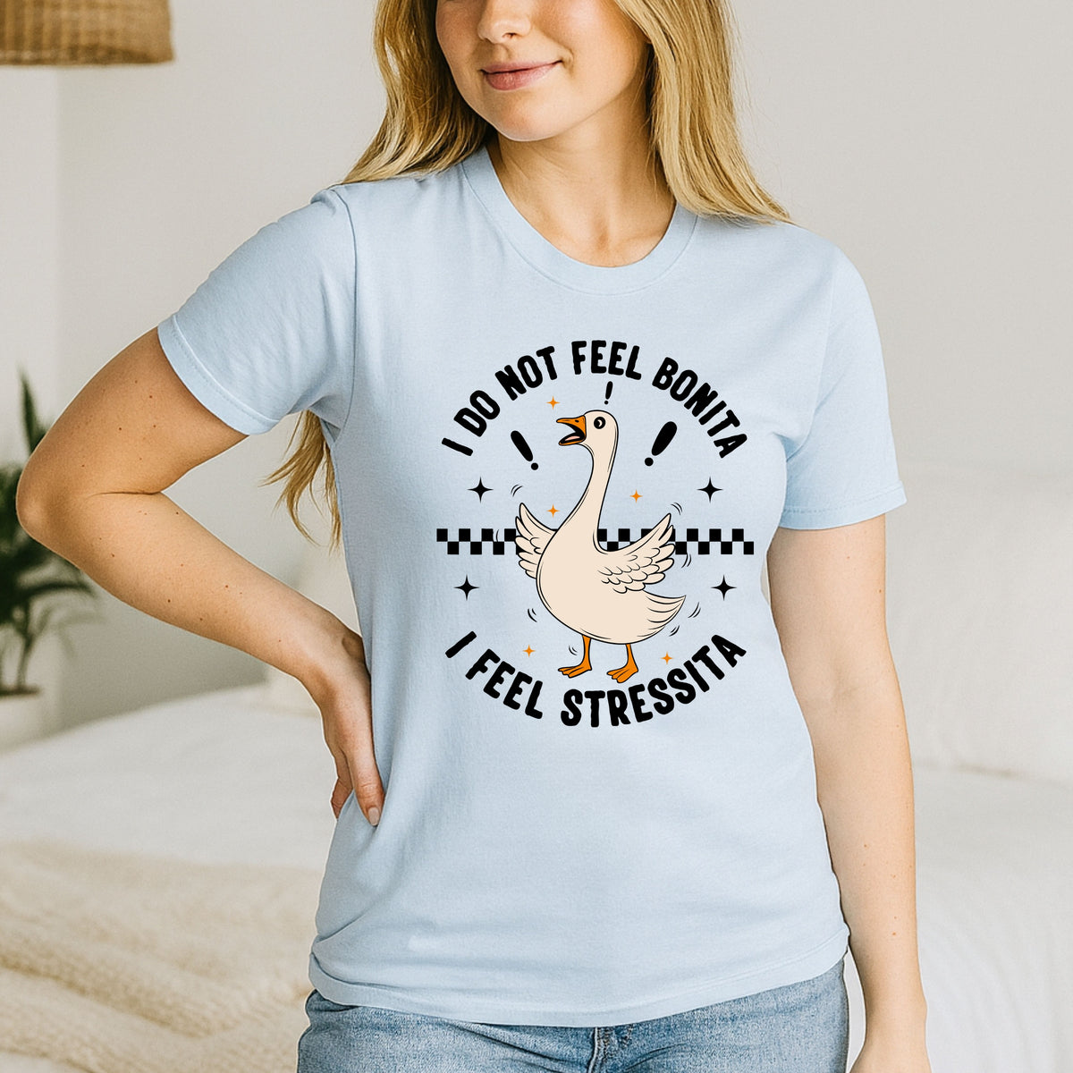 I Do Not Feel Bonita I Feel Stressita Shirt – Work Humor, Relatable Mood Tee, Viral Meme Shirt - Softstyle 100% Cotton T-Shirt – Comfy Unisex Fit, Premium Quality Tee