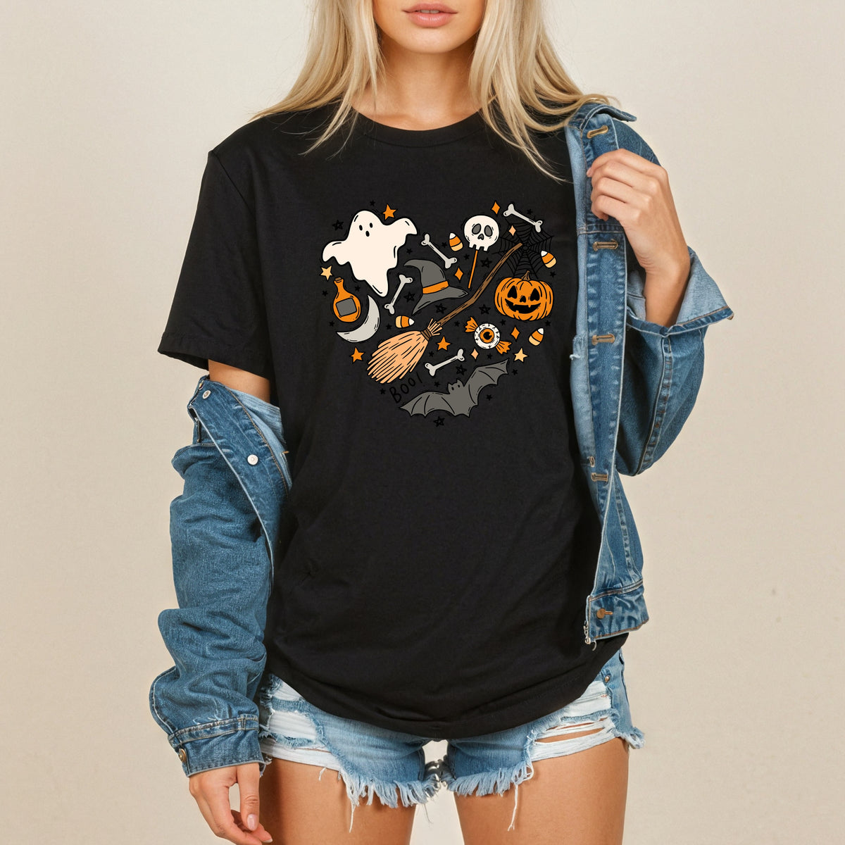 Halloween Heart  – Adult Comfort Colors T-Shirt