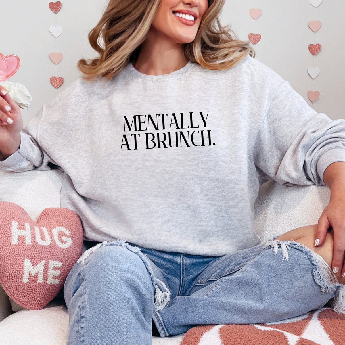 Mentally At Brunch - Adult Crewneck Sweatshirt
