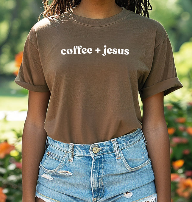 Coffee and Jesus - Unisex Comfort Colors Garment-Dyed Heavyweight T-Shirt