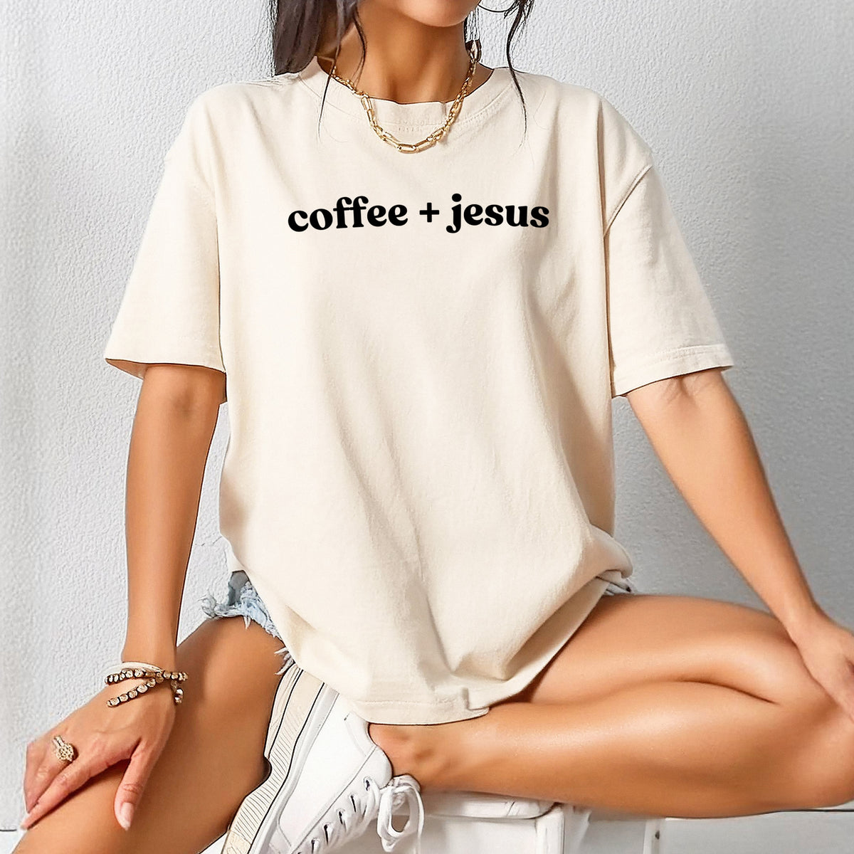 Coffee and Jesus - Adult Comfort Colors T-Shirt