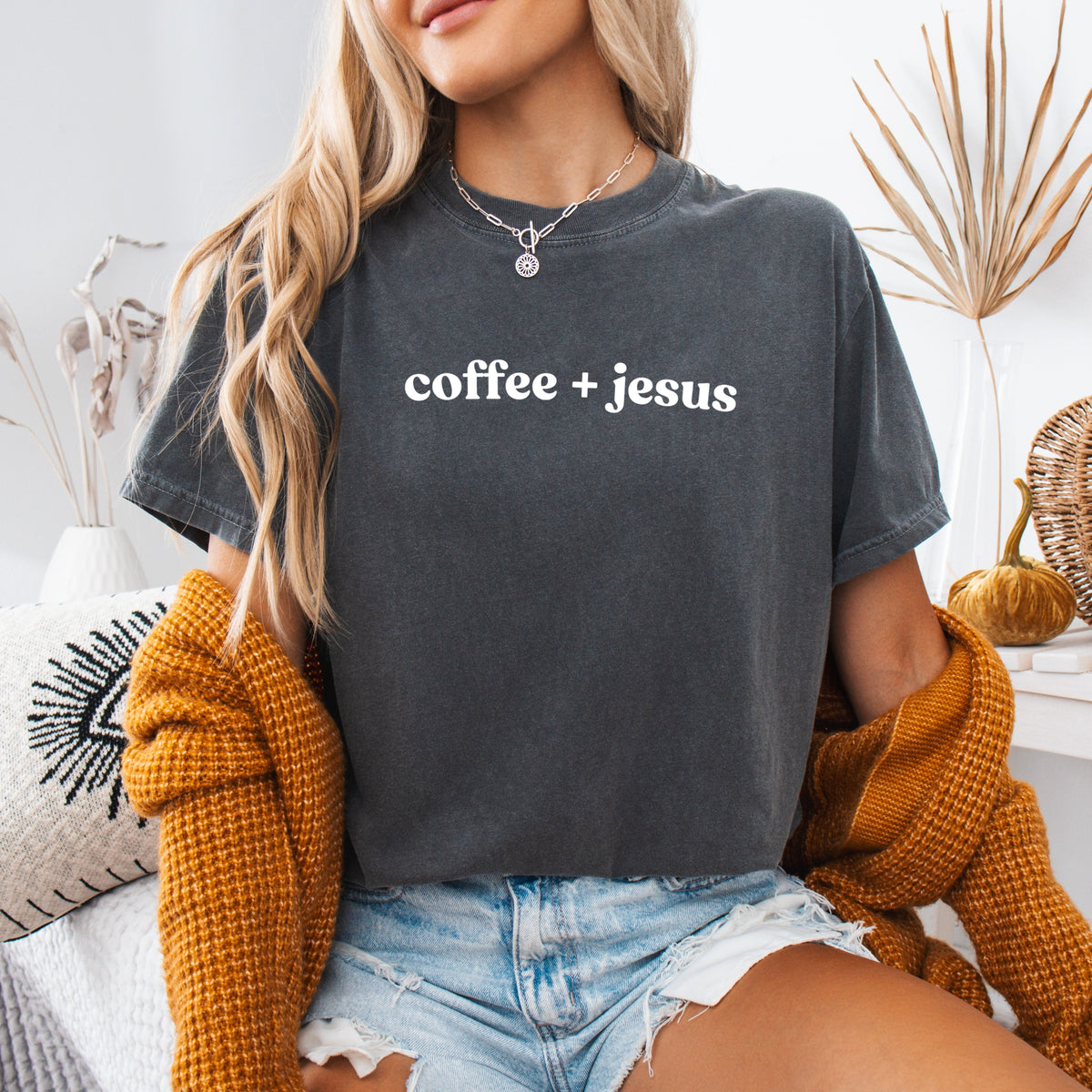 Coffee and Jesus - Adult Comfort Colors T-Shirt