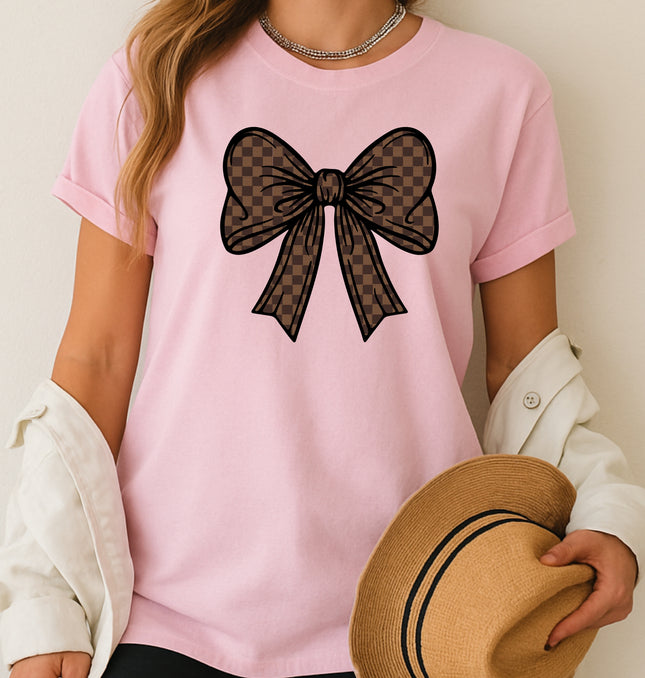 Checkered Bow - Softstyle T-Shirt
