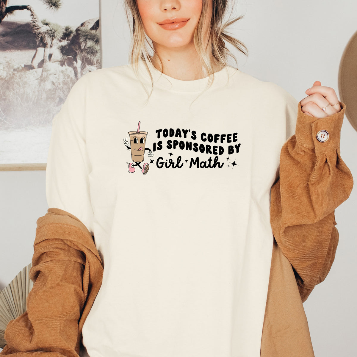 Iced Coffee Sponsored By Girl Math - Adult Softstyle T-Shirt